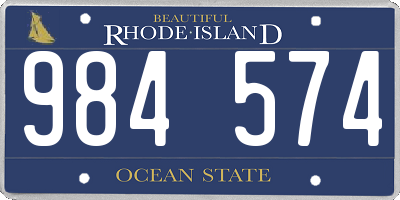 RI license plate 984574