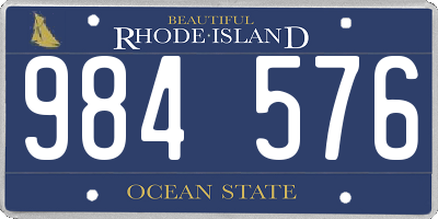 RI license plate 984576