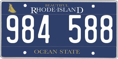 RI license plate 984588