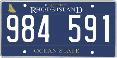 RI license plate 984591