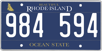 RI license plate 984594