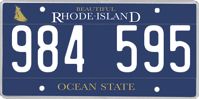 RI license plate 984595