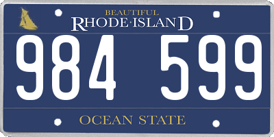 RI license plate 984599