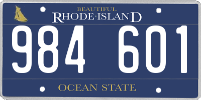 RI license plate 984601