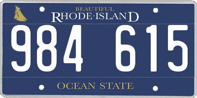 RI license plate 984615