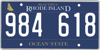 RI license plate 984618