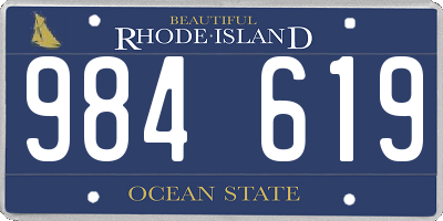 RI license plate 984619