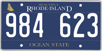 RI license plate 984623