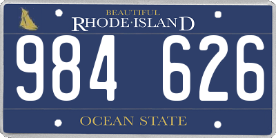 RI license plate 984626