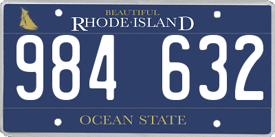 RI license plate 984632