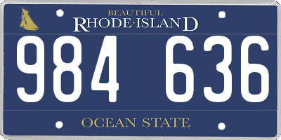 RI license plate 984636