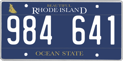 RI license plate 984641