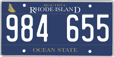 RI license plate 984655