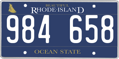 RI license plate 984658