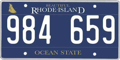 RI license plate 984659
