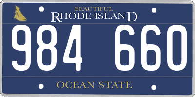 RI license plate 984660