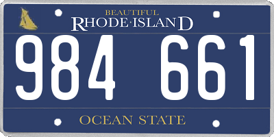 RI license plate 984661