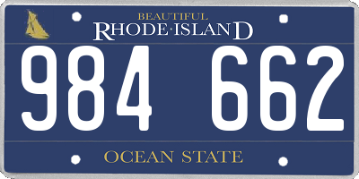 RI license plate 984662