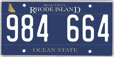 RI license plate 984664