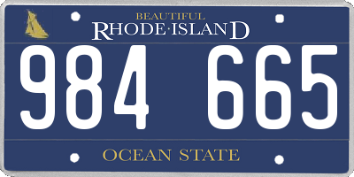 RI license plate 984665