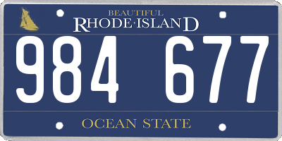 RI license plate 984677
