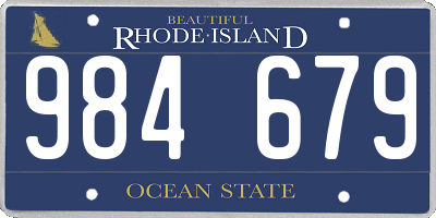 RI license plate 984679