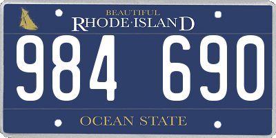 RI license plate 984690