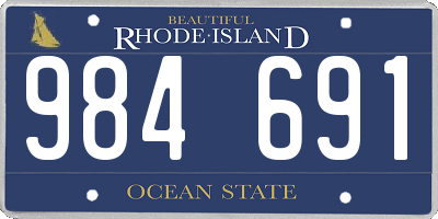 RI license plate 984691