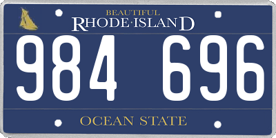 RI license plate 984696