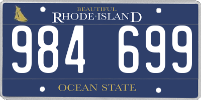 RI license plate 984699