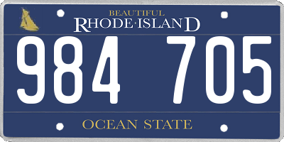 RI license plate 984705