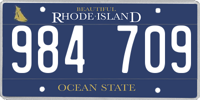 RI license plate 984709