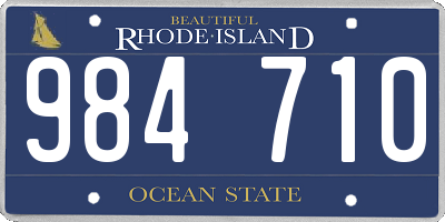 RI license plate 984710