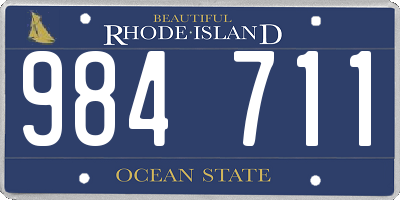 RI license plate 984711