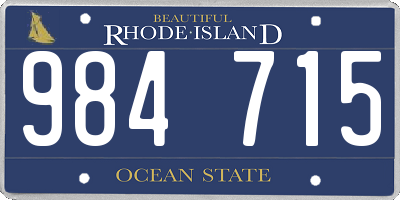 RI license plate 984715