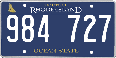 RI license plate 984727