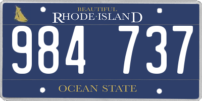 RI license plate 984737