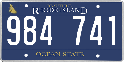 RI license plate 984741