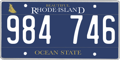 RI license plate 984746