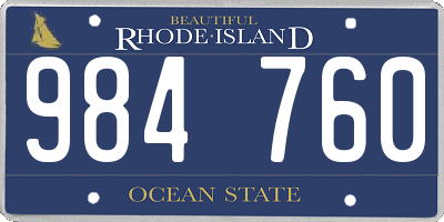 RI license plate 984760