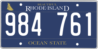 RI license plate 984761