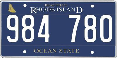 RI license plate 984780