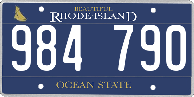 RI license plate 984790