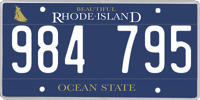 RI license plate 984795