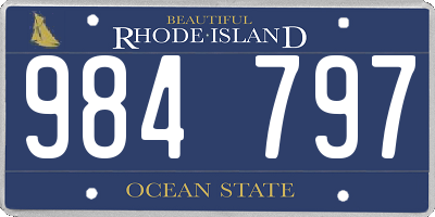 RI license plate 984797