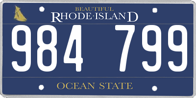 RI license plate 984799