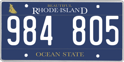 RI license plate 984805