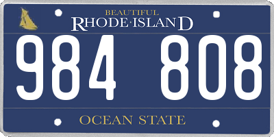 RI license plate 984808