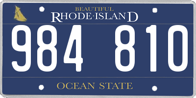 RI license plate 984810