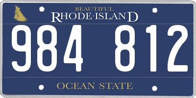 RI license plate 984812